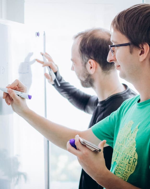 project board and the team photo